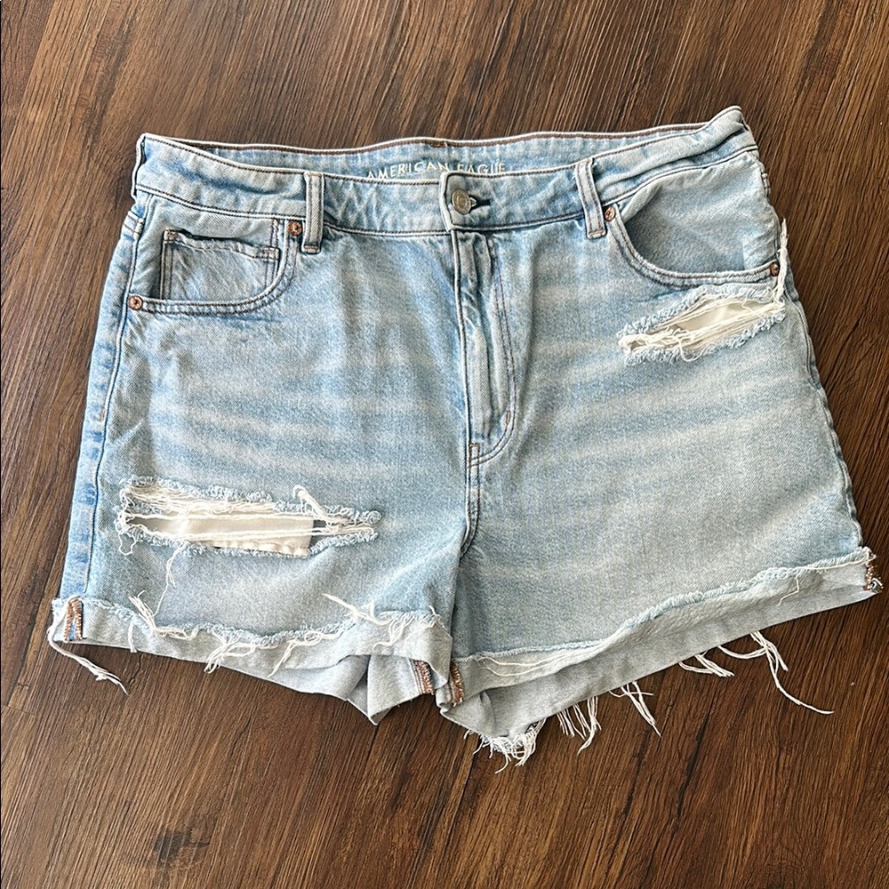American Eagle Outfitters Distressed Strigid Jean Shorts